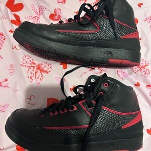 Nike Air Jordan 2 Retro “Alternate ’87” – Black/Red (834274-001) Size 7Y